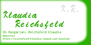 klaudia reichsfeld business card